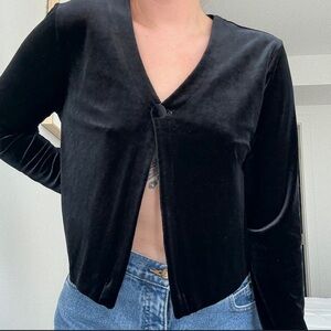 KSLA Vintage Grey Velvet Long Sleeve Top